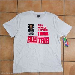 Official FIFA World Cup 2026 Austria red cotton t-shirt - Size XL