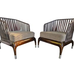 Antique Contemporary Mid Century Design Oversized MCM Chairs
