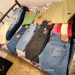 Levy's 40 x 32 and 40x30 and Ariat size 38
