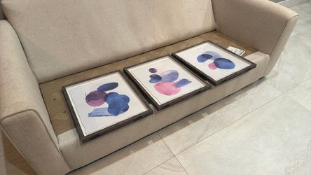 Abstract Watercolor Wall Art Set of 3