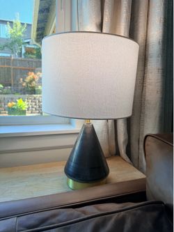 West Elm Metalized Glass USB Table Lamp (20")