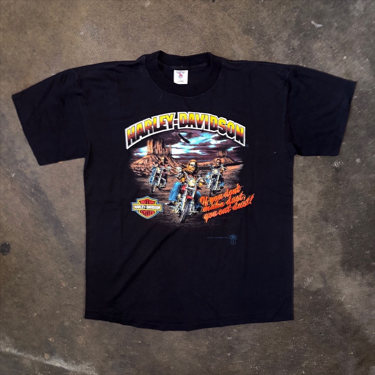 Vintage 1987 Harley Davidson Motorcycle Single Stitch Shirt 