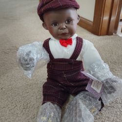 Yolanda's Vintage Precious Playmates Collection "David" African American Porcelain Doll 1992 Ashton Drake Galleries