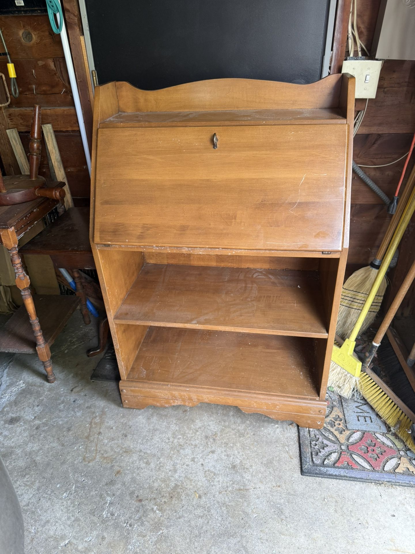 Desk With Drop Leaf Writing Table