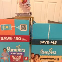 PAMPERS DIAPER SIZE 4 & 5 