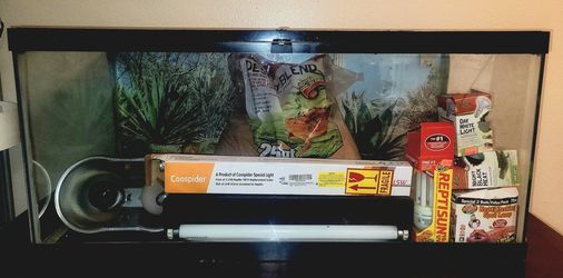 46 gallon Reptile Tank with extras.