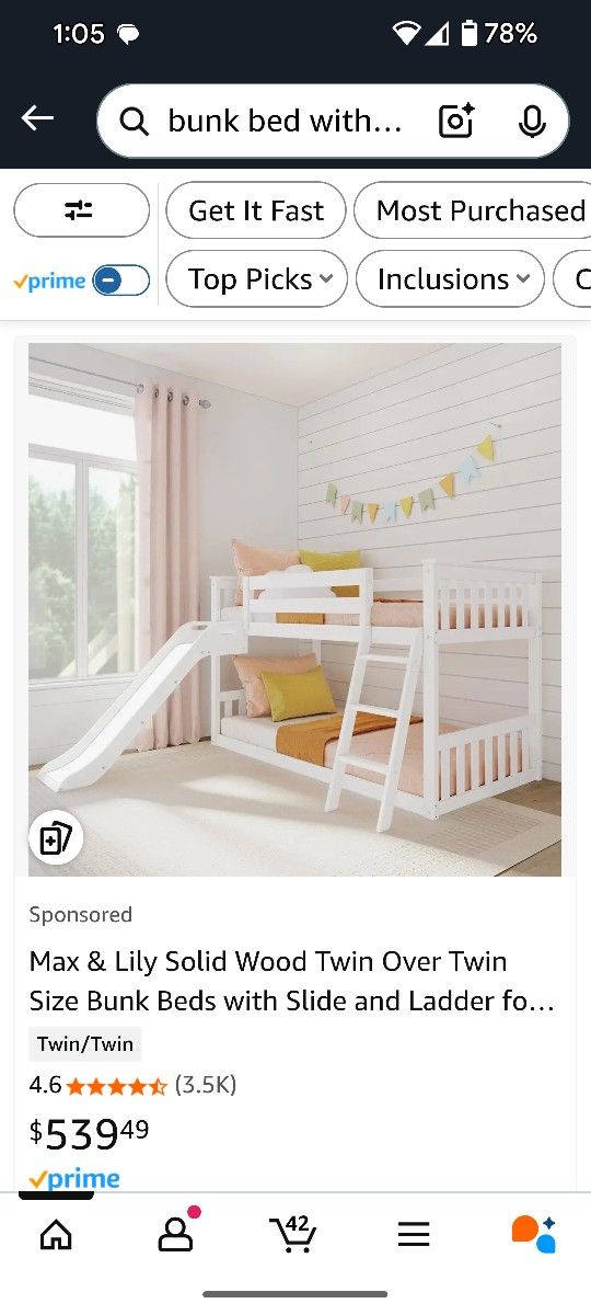 Twin Bunk Beds With Slide