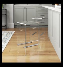 Clear Seats 2 For Bar Or Room Brand New 