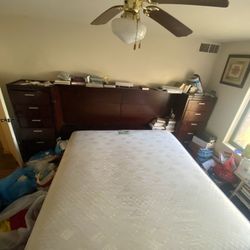 King-Sized Bed With Built-in Storage + Mattress Included