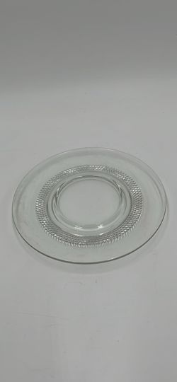 Vintage Clear Glass Textured Candle Holder
