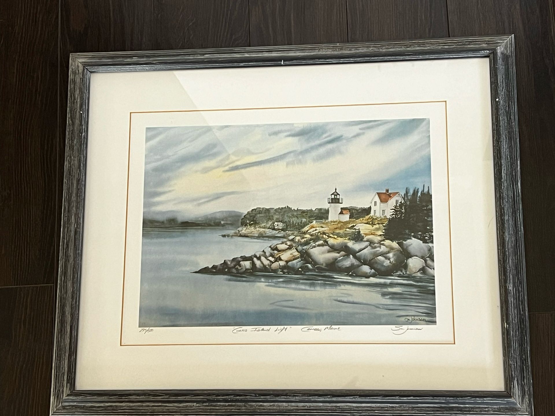 Curtis Island Light, signed, Limited Edition Lithograph, By Su Johnson
