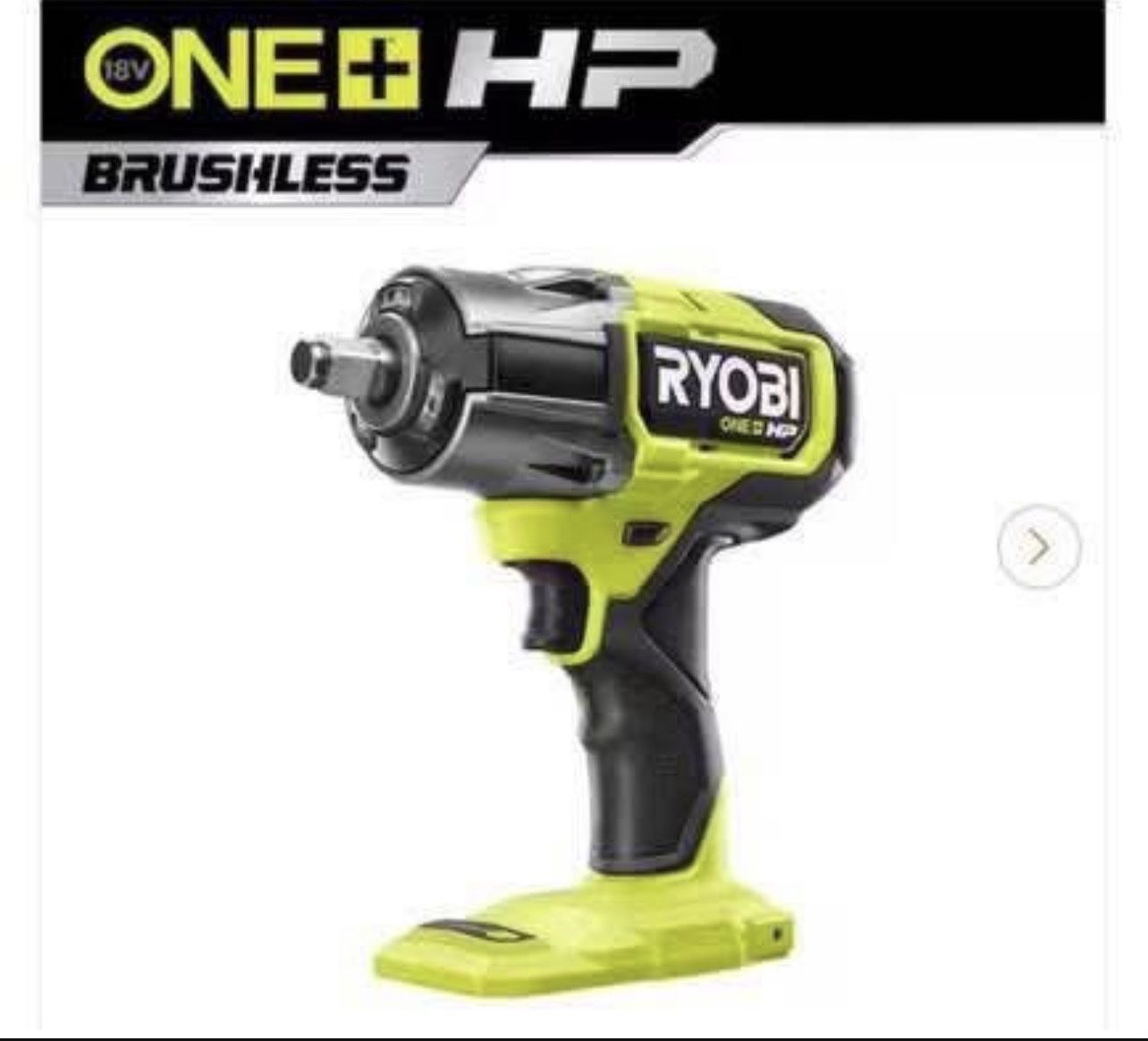 Ryobi One+HP 18V Brushless Cordless 4-Mode 1/2in Impact Wrench (Tool Only)