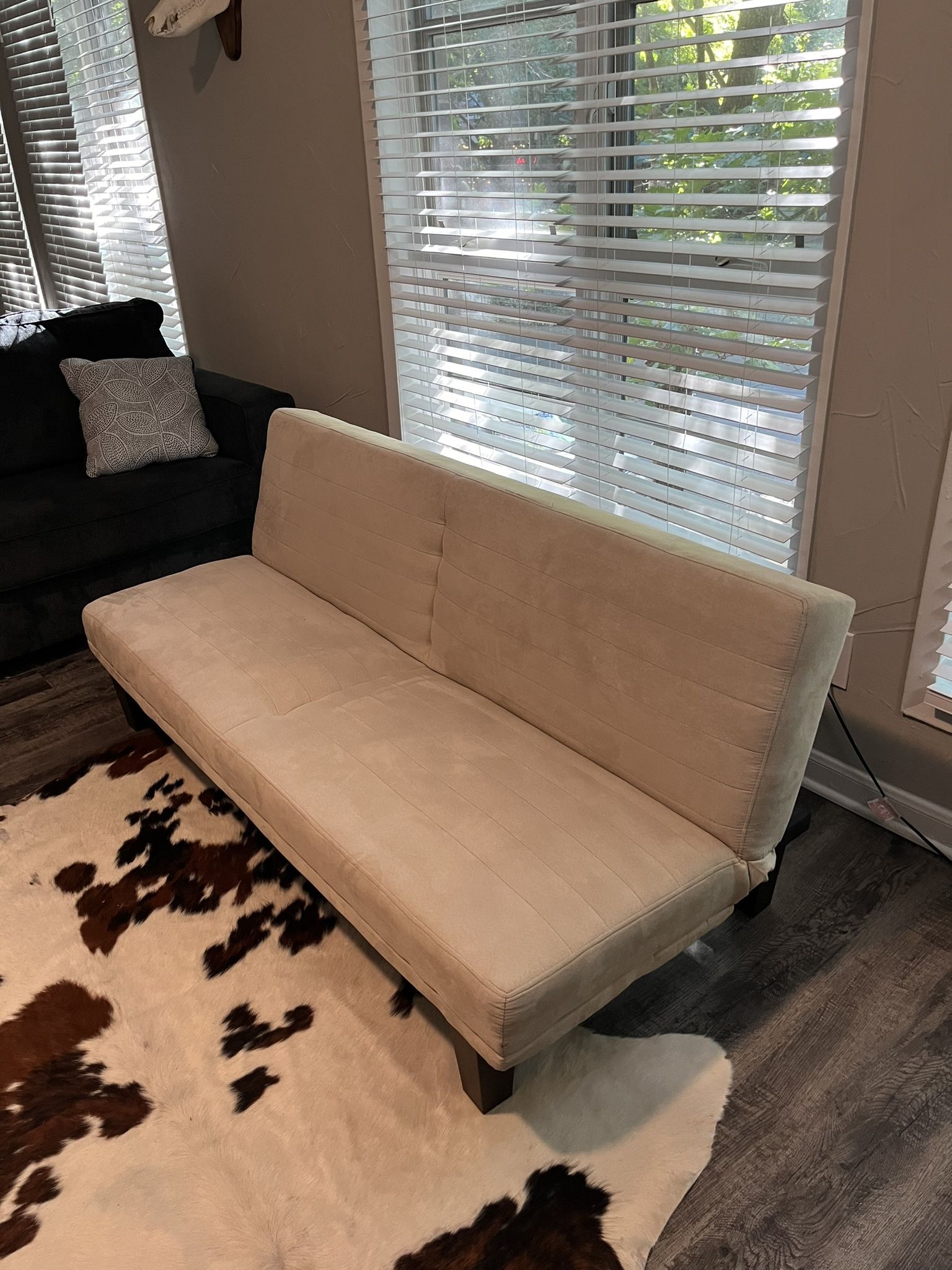 Futon. Light Tan Color. Perfect Condition. Like New. No Pets, Smoke Free