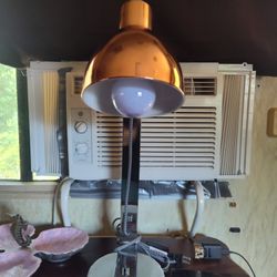 Concrete Base Metal Desk Lamp