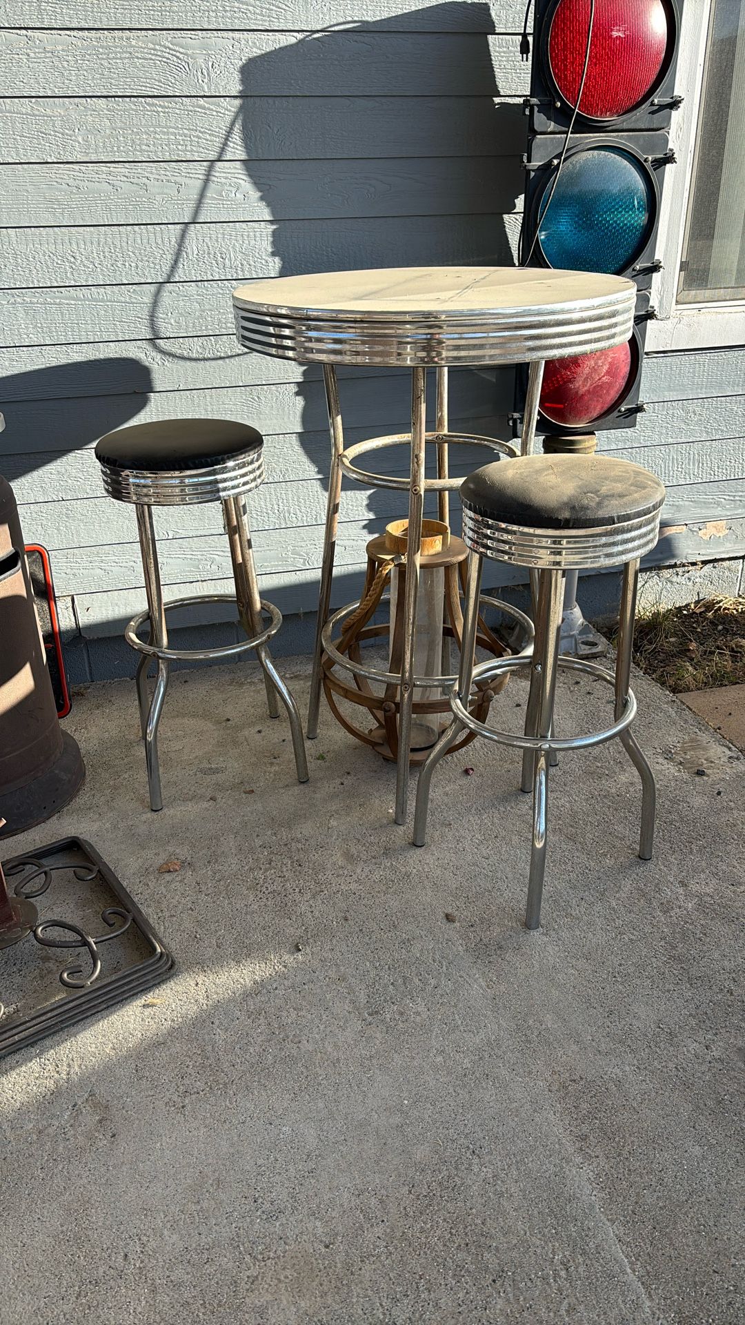 Tall Table And 2 Stools