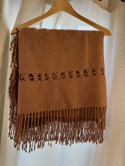 56x56 Wool Throw Blanket (Excellent Condition)