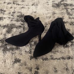 Black Knee High Sock Boots Size 38