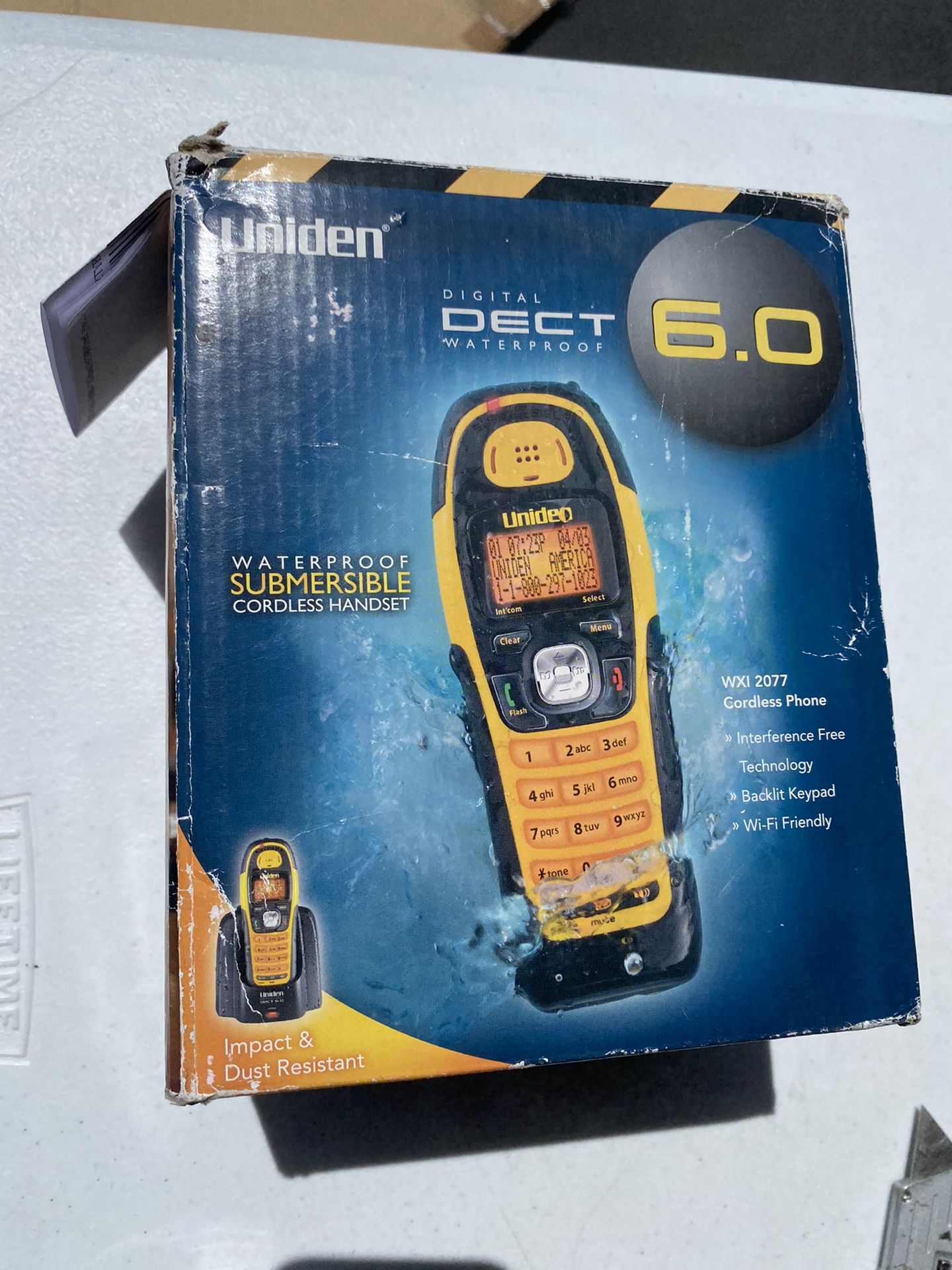 Uniden DWX337 DECT 6.0 Cordless Waterproof/Rugged Accessory Handset
