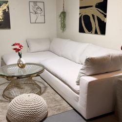 White Restoration Hardware Cloud Couch Sofa Sectional