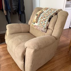 Beige Recliner 