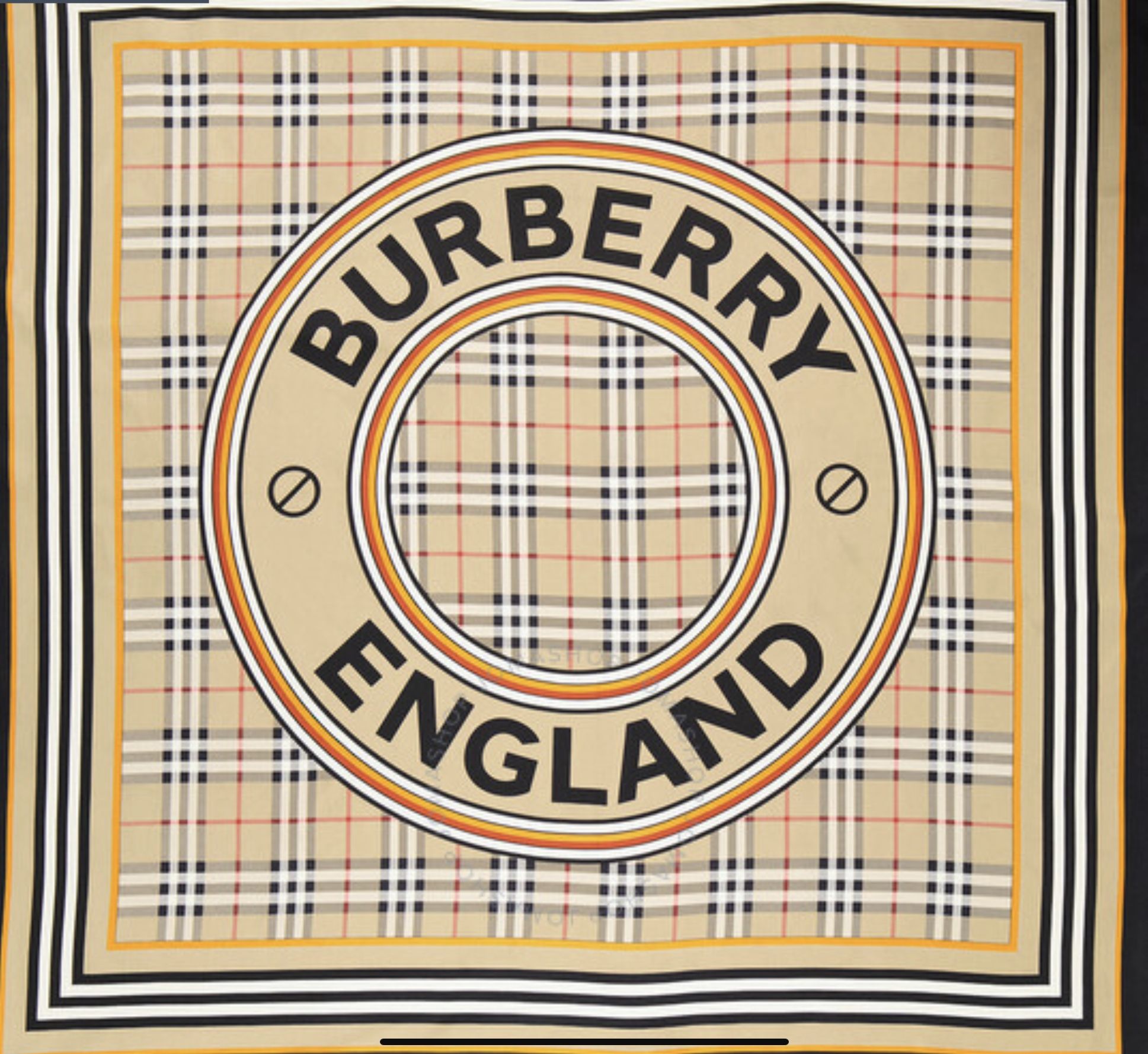 BNWT 100% Authentic Burberry Montage Print Silk Square Scarf