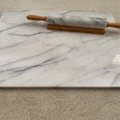 The Gourmet’s Choice Marble Pastry Board & Rolling Pin