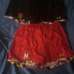 University Of Maryland Black And Red Shorts