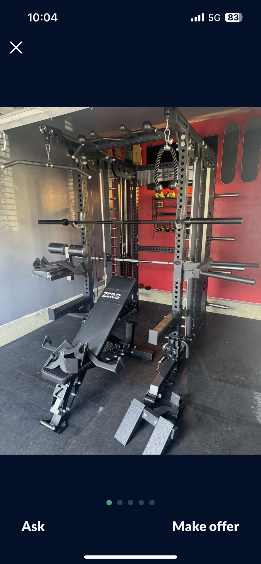 ‼️FREE DELIVERY/INSTALLATION ‼️Smith Machine 500 | Adjustable Bench | 245lb Cast Iron Olympic Weights | 7ft Olympic Bar | Fitness | Gym Equipment 