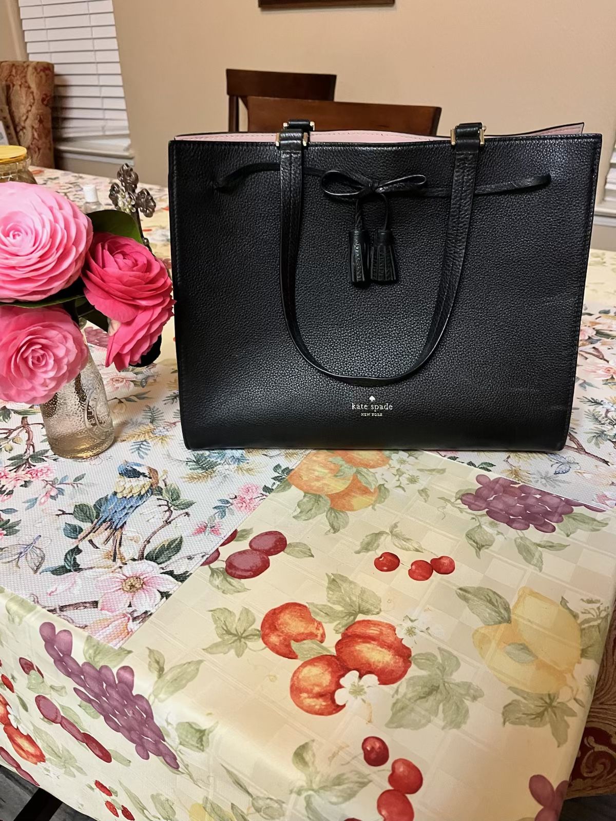 Vintage Large Black Kate Spade Designer Bag