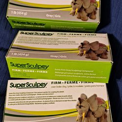 3x Super Sculpey Firm Grey 1bl Polymer Clay for Sale in Houston, TX -  OfferUp