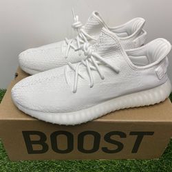 ADIDAS BOOST 350 V2 CREAM TRIPLE WHITE BLACK NEW SNEAKERS SHOES SIZE 11 45 A5