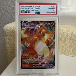 2020 POKEMON SWORD & SHIELD DARKNESS ABLAZE #020 FULL ART/CHARIZARD VMAX PSA 10