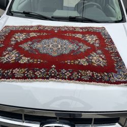 Small Vintage Persian  Mat Hand Made 