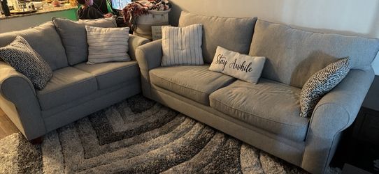 Pull out couch and love seat
