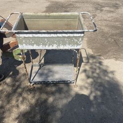 Galvanized Shabby Chic 2 tier cart
