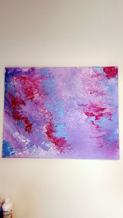 Beautiful unique abstract Canvas Painting Asking $45 cash must pick up Broadway and apache buckeye az size is 2ftx30in 1 of a kind