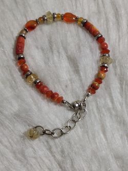 Handmade Bracelet With Citrines and Corals