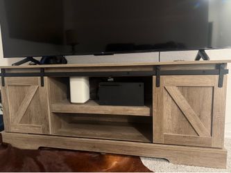 Barn style tv stand with storage