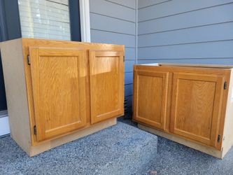 Free oak cabinets
