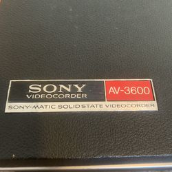 sony av-3600 video recorder reel to reel