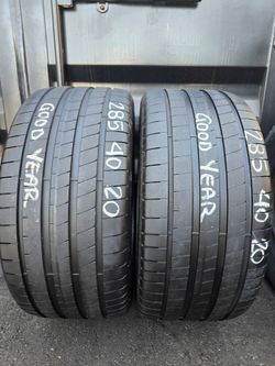 2 USED TIRES 285/40R20 GOOD YEAR EAGLE F1 BOTH INSTALLED $180 ($90 each)