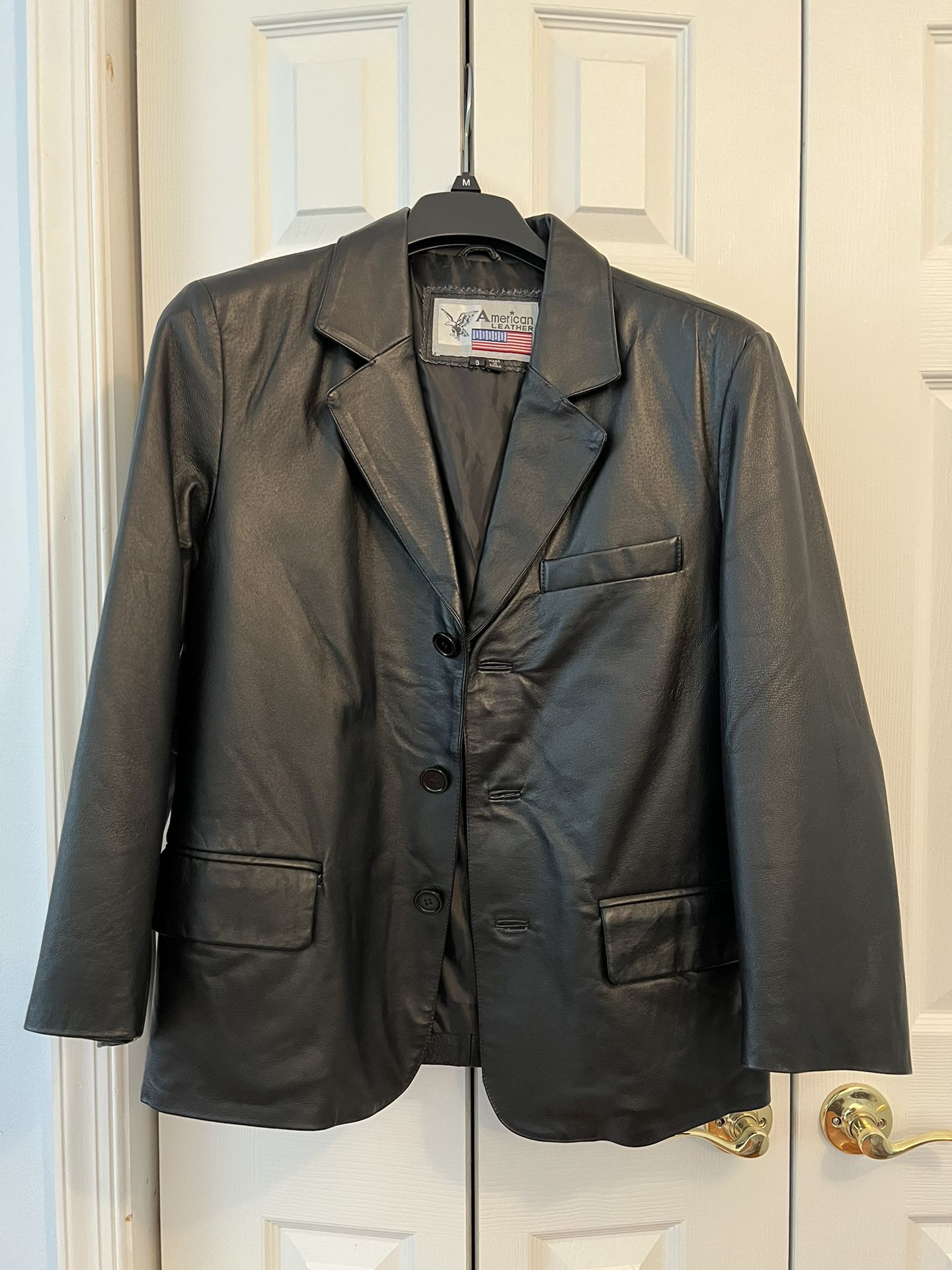 American Leather Jacket Size Small ( 100% American Genuine Leather And Brand New ) Retail $575 Local Pick Up Only  .Thanks .