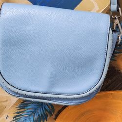 See Other Offers!! BLUE Purse Looks Like Coach !!Tiny Gold DOTS around Edge