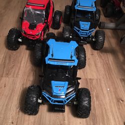 3 huge r/c  4 by 4s no remote  controls
