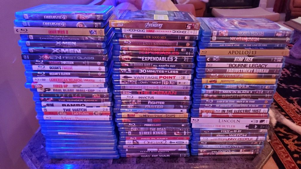 80 Blu-ray MOVIES LOT Good Titles!