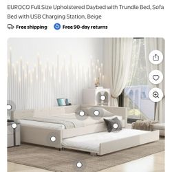 Full Tundle Bed With Twin Pull Out