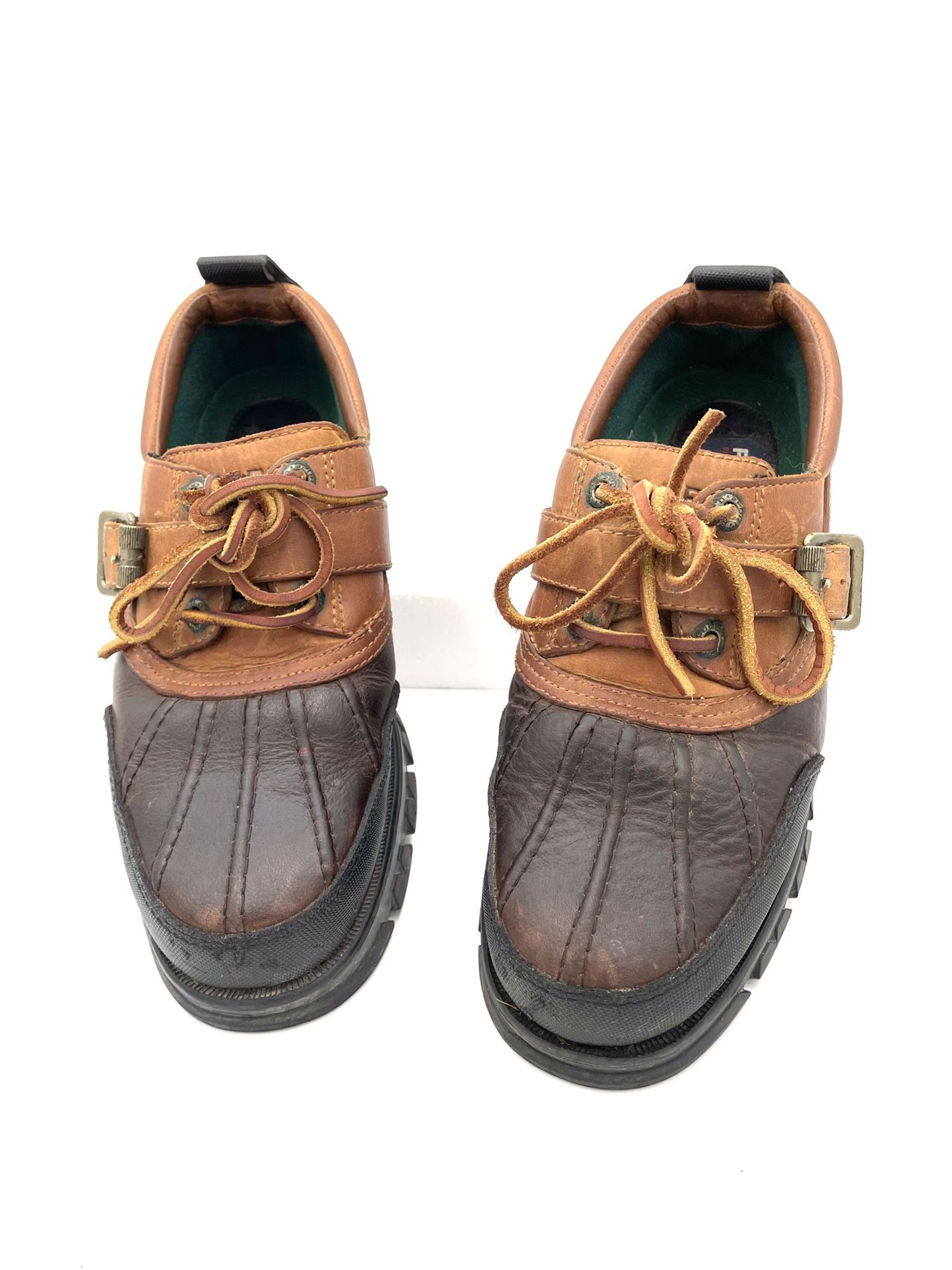 Polo Sport Ralph Lauren Hiking Duck Boot Shoes Leather Lace Up Buckle 8B Women’s
