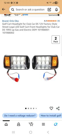 Golf Cart LED Headlight Light Kit Compatible with Club Car DS

AMAZON PICTURE IS NOT THE SAME

IS JUST A REFERENCE