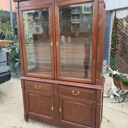 Antique Harden Beautiful Buffet Display Cabinet