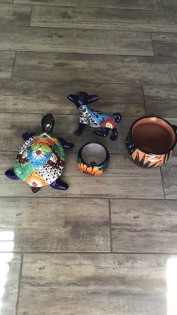 Made in Mexico Garden Pottery Decor & Free Bonus